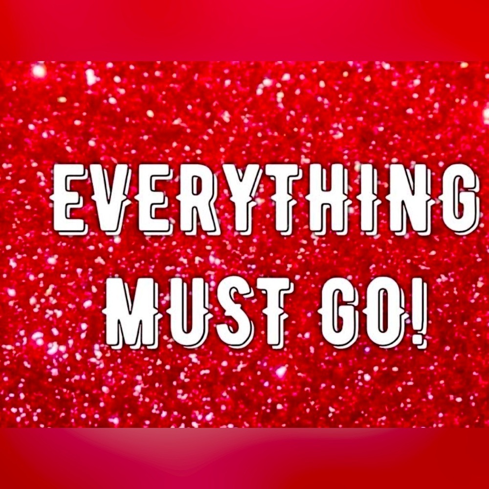 EVERYTHING MUST GO SALE. I’m shutting down and cleaning out my closet.